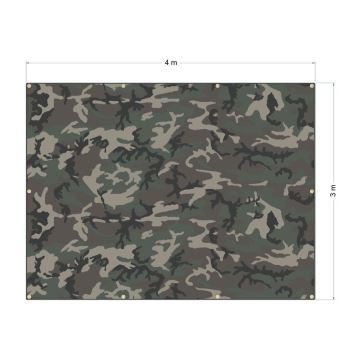 Vandtæt presenning 3x4 m camouflage