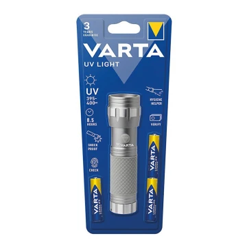 Varta 15638101421 - LED lommelygte UV LIGHT UV/3xAAA