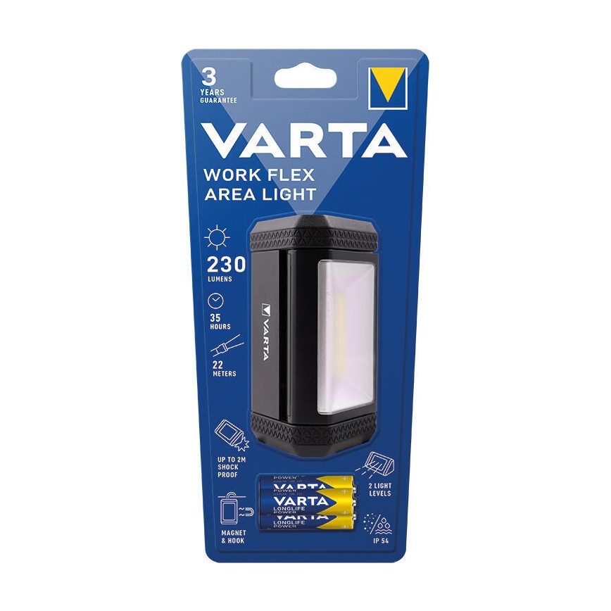 Varta 17648101421 - LED Lommelygte WORK FLEX AREA LIGHT LED/3xAA IP54