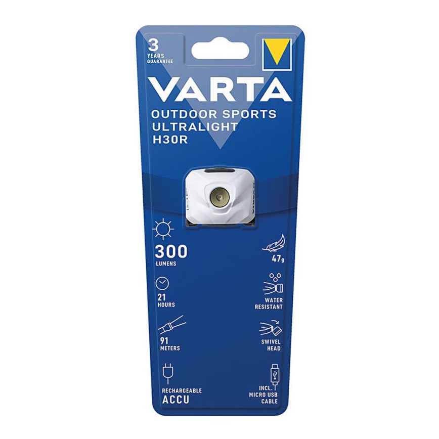 Varta 18631101401 - LED pandelampe dæmpbar og genopladelig OUTDOOR SPORTS LED/5V IPX4 hvid