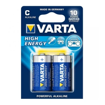 Varta 4914 - 2 stk. Alkalisk batteri HIGH ENERGY C 1,5V