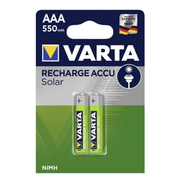 Varta 56733 - Genopladeligt batteri 2 stk. SOLAR ACCU AAA NiMH/550 mAh/1,2V