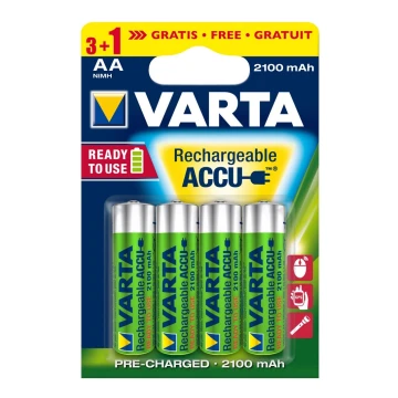 Varta 5675 - 3+1 stk. Genopladeligt batteri ACCU AA Ni-MH/2100mAh/1,2V