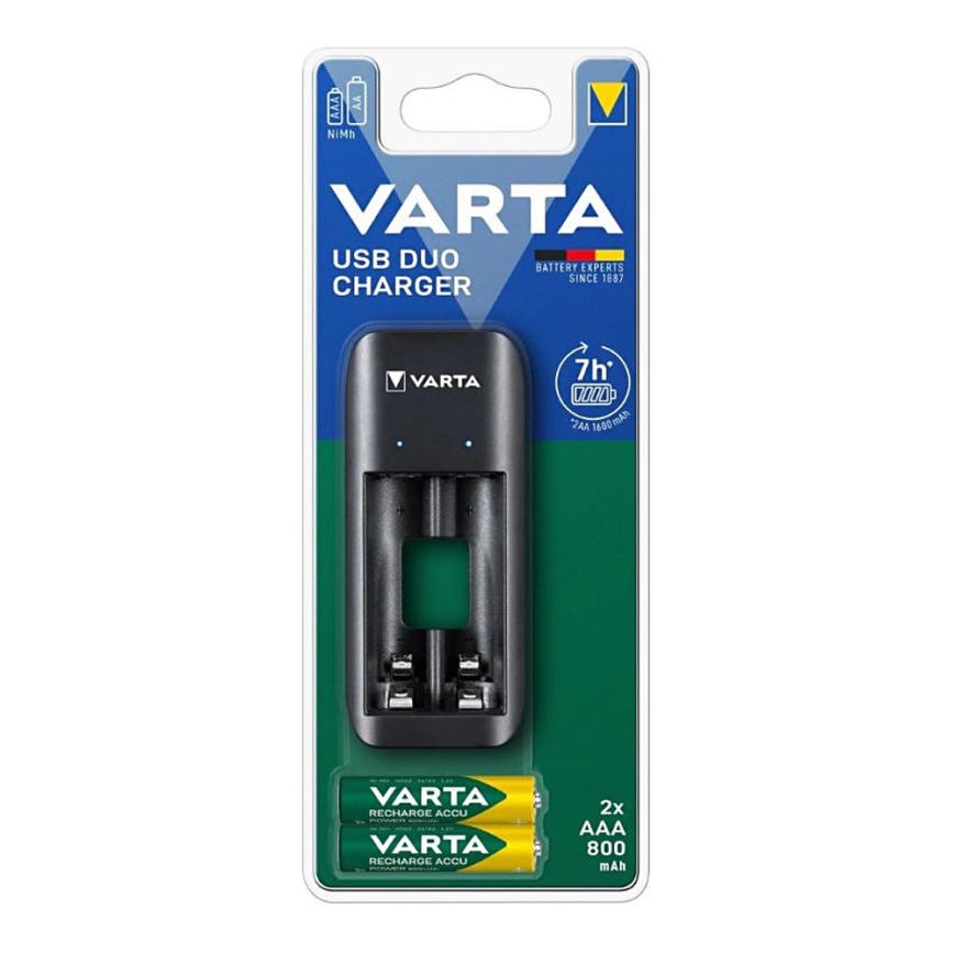 Varta 57651201421 - Batterioplader 2xAA/AAA 800mAh 5V