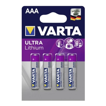 Varta 6103301404 - 4 stk. Lithiumbatteri ULTRA AAA 1,5V