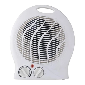 Ventilator med varmeelement 1000/2000W/230V hvid