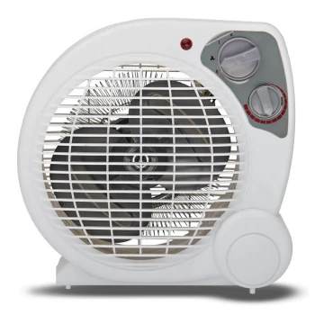 Ventilator med varmeelement ZEFIR 1000/2000W/230V hvid