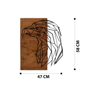 Vægdekoration 47x58 cm ørn træ/metal