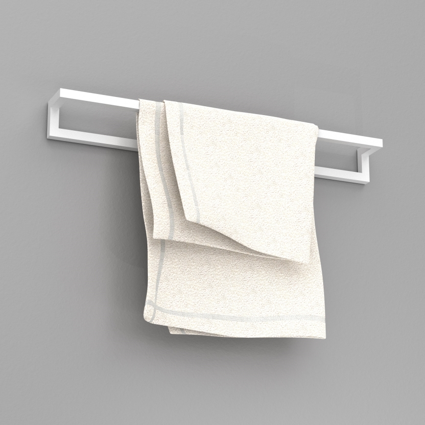 Væghængt håndklædestang 7x60 cm hvid