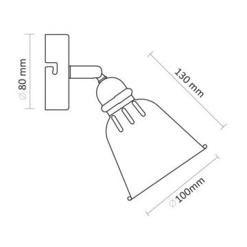 Væghængt spotlampe FIONA 1xE14/8W/230V grøn