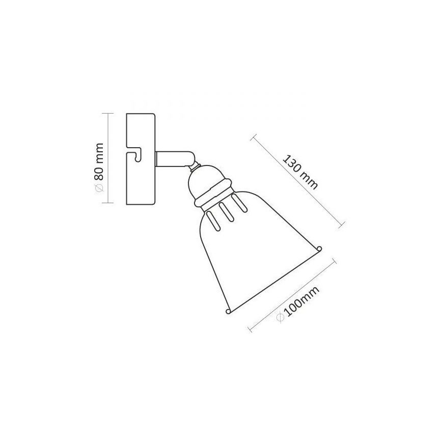 Væghængt spotlampe FIONA 1xE14/8W/230V grøn