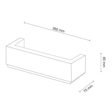 Væglampe BRICK 2xE14/12W/230V gips/hvid