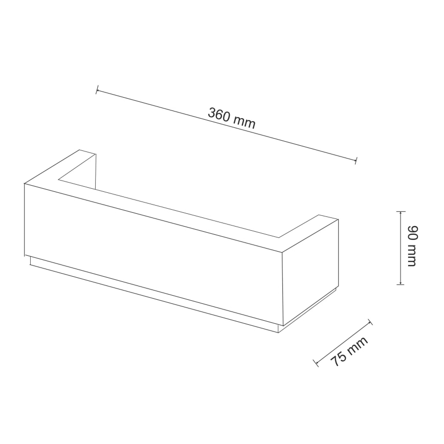 Væglampe BRICK 2xE14/12W/230V gips/hvid