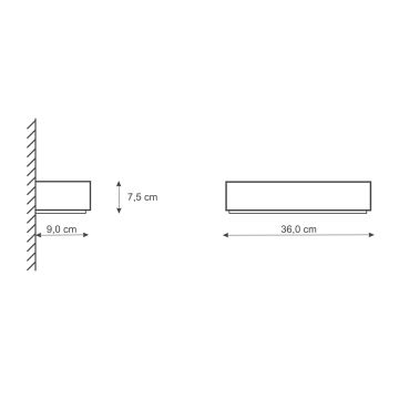 Væglampe BRICK 2xE14/12W/230V gips/hvid