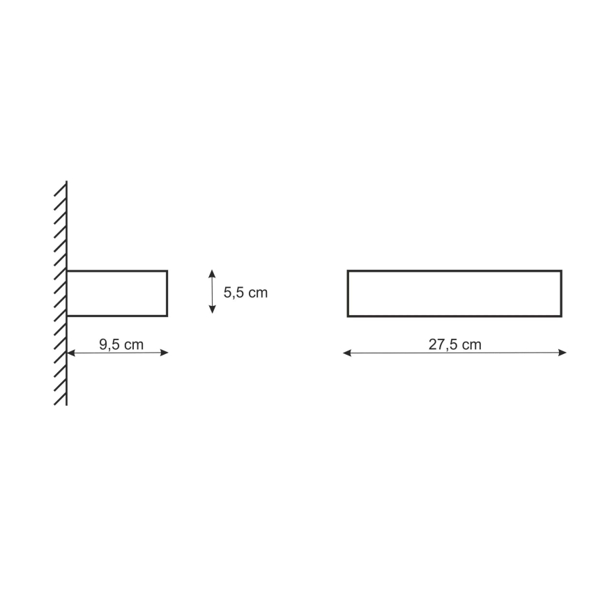 Væglampe CEGIELKA 1xE14/12W/230V gips/hvid