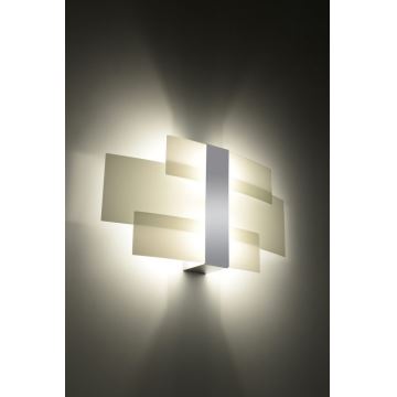 Væglampe CELIA 2xG9/40W/230V krom/hvid