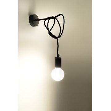 Væglampe EDISON 1xE27/60W/230V antik sort
