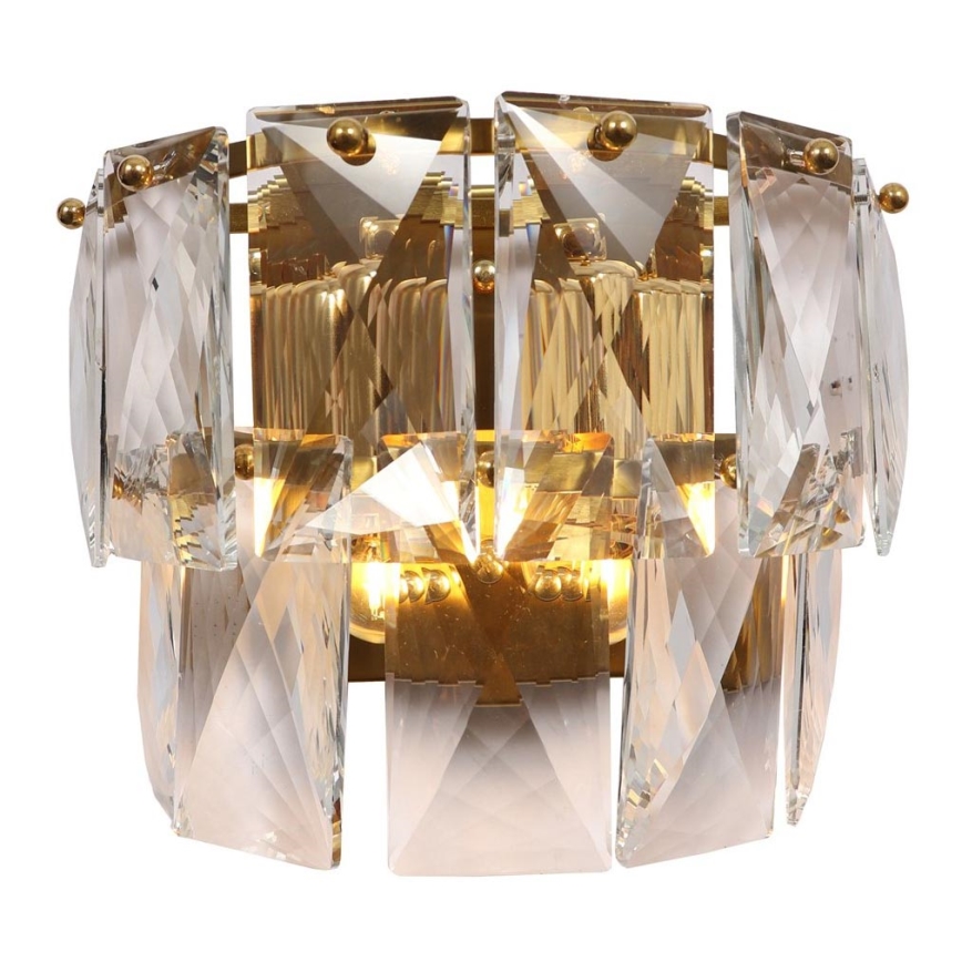 Væglampe i krystal CHELSEA 2xE14/40W/230V guld