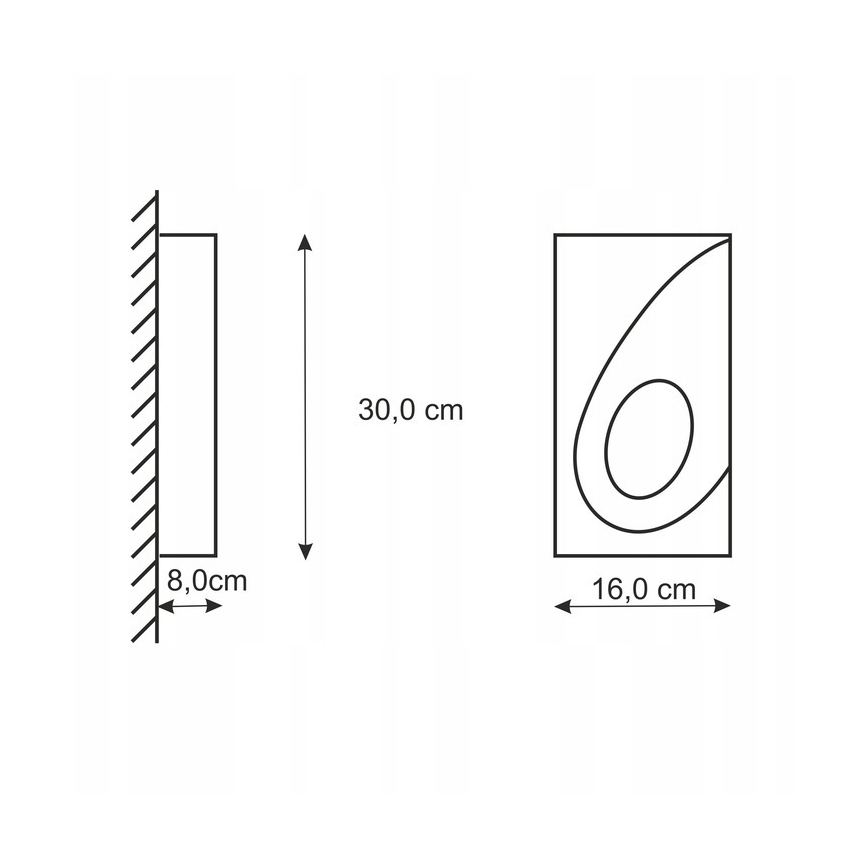 Væglampe KOMETA 1xE14/12W/230V gips/hvid