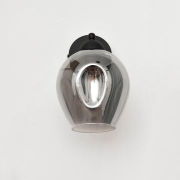 Væglampe LILI 1xE27/15W/230V sort/grå