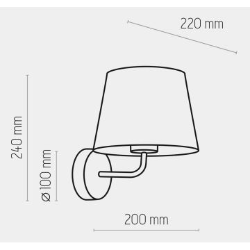 Væglampe MAJA 1xE27/15W/230V hvid