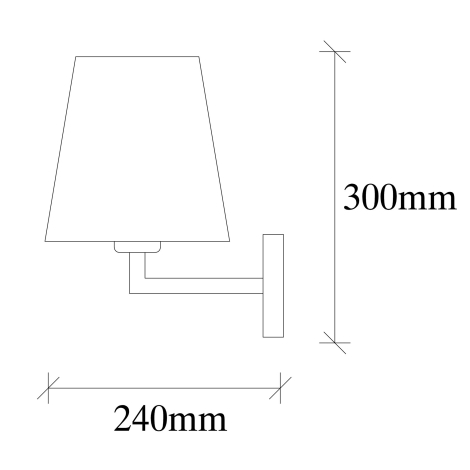 Væglampe PROFIL 1xE27/60W/230V