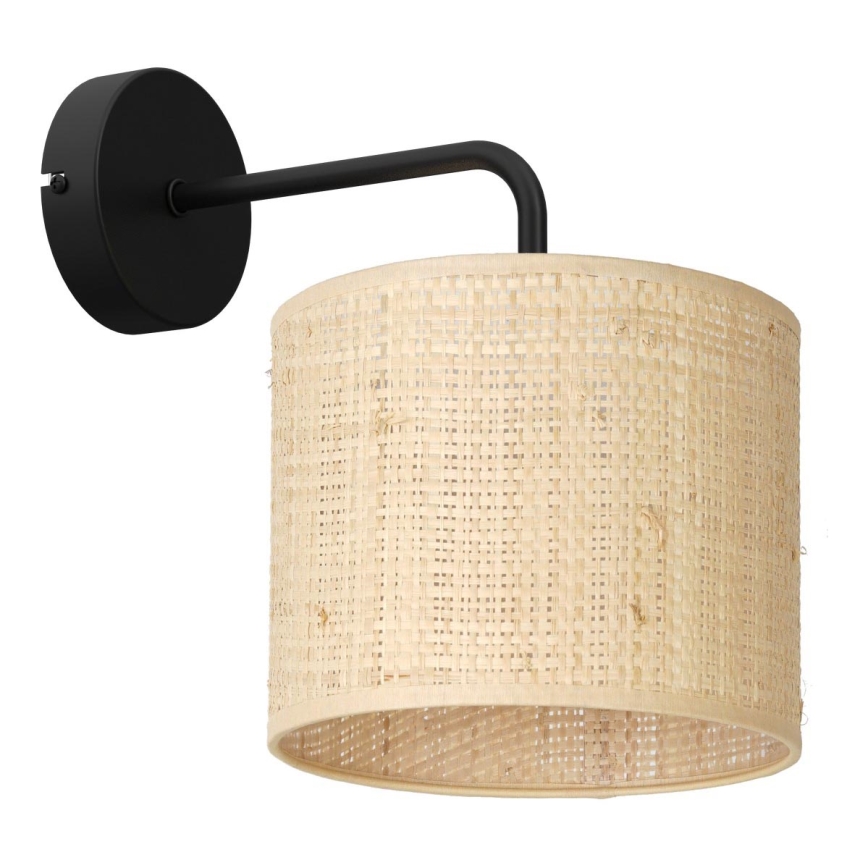 Væglampe RATTAN 1xE27/60W/230V Rattan