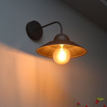 Væglampe SORAPIS 1xE27/15W/230V sort