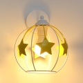 Væglampe til børn STARS 1xE27/15W/230V gul/hvid