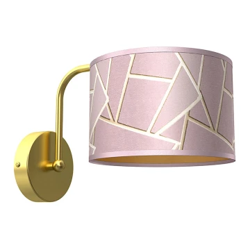 Væglampe ZIGGY 1xE27/60W/230V pink/guldfarvet