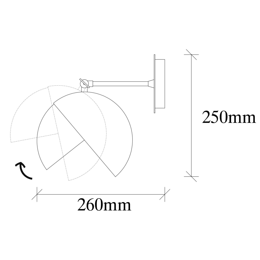 Vægspot BERCESTE 1xE27/40W/230V