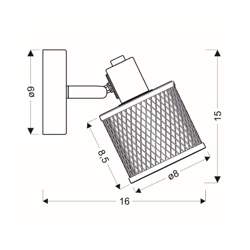 Vægspot CANABERA 1×E14/40W/230V