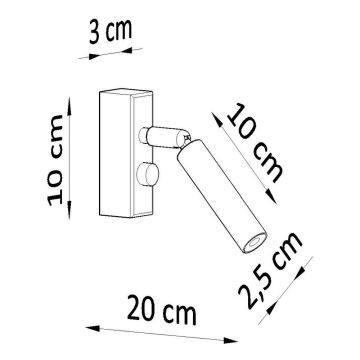 Vægspot EYETECH 1xG9/12W/230V sort