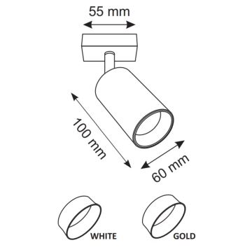 Vægspot MARIBEL 1xGU10/10W/230V hvid