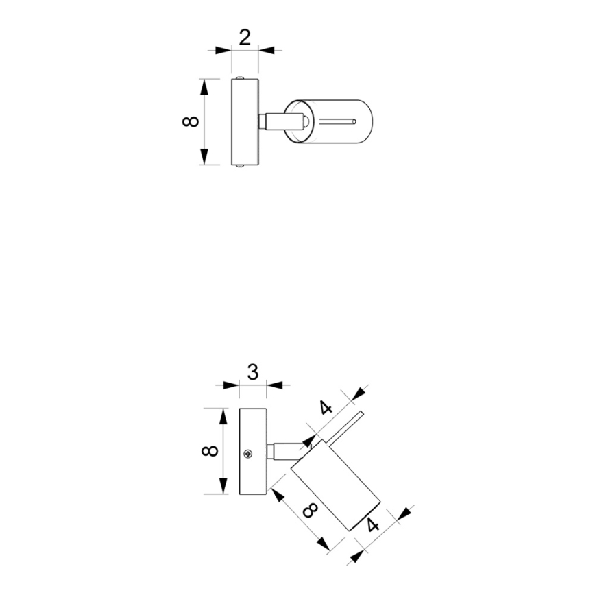 Vægspot PRESTON 1xGU10/MR11/40W/230V sort/guldfarvet