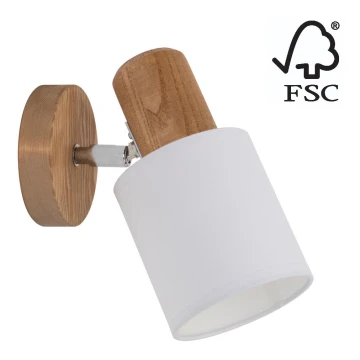 Vægspot TRENDY 1xE27/15W/230V fyrretræ - FSC-certificeret