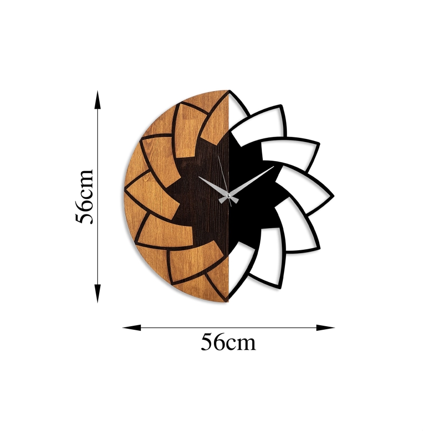 Vægur diameter 56 cm 1xAA træ/metal