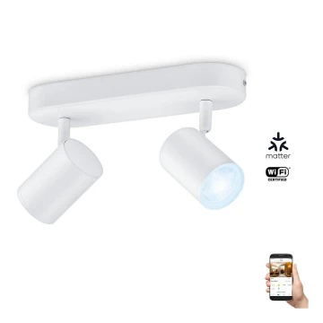 WiZ - LED spotlampe dæmpbar IMAGEO 2xGU10/4,9W/230V 2700-6500K Wi-Fi CRI 90 hvid