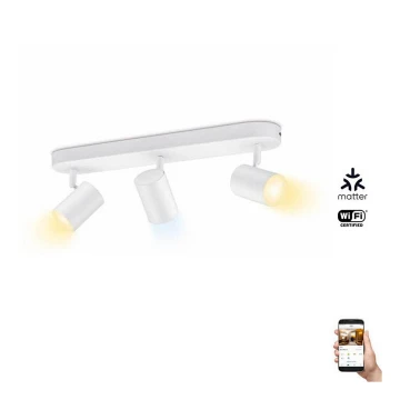 WiZ - LED spotlampe dæmpbar IMAGEO 3xGU10/4,9W/230V 2700-6500K Wi-Fi CRI 90 hvid