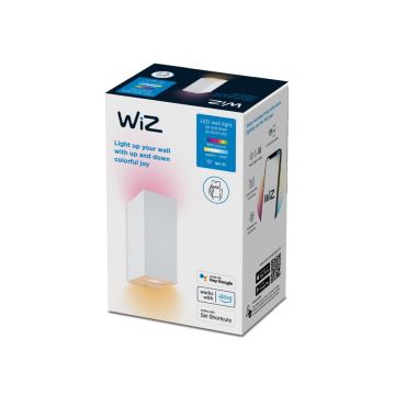 WiZ - LED væglampe dæmpbar RGBW-farver UP&DOWN 2xGU10/4,7W/230V 2200-6500K Wi-Fi CRI 90 hvid