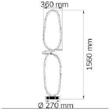 Wofi 11555 - LED gulvlampe dæmpbar MADISON LED/51,5W/230V 2700-5500K + fjernbetjening