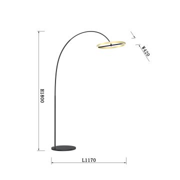 Wofi 3016-104L - LED gulvlampe dæmpbar BREST LED/21W/230V