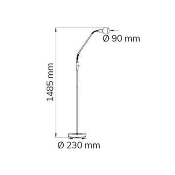 Wofi 307101640000 - LED gulvlampe dæmpbar NOIS LED/5W/230V