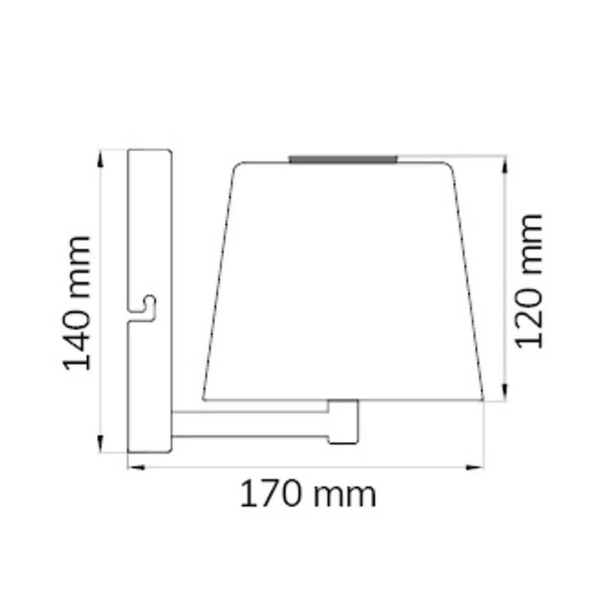 Wofi 4015.01.64.9000 - LED væglampe med USB-port dæmpbar GENK LED/2W/230V