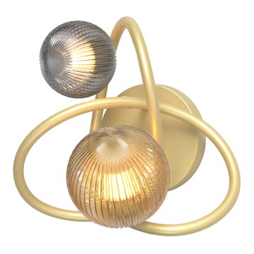 Wofi 4015-204 - LED væglampe METZ 2xG9/3,5W/230V guldfarvet/grå