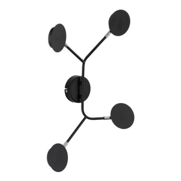 Wofi 446604109000 - LED væglampe BELIZE 4xLED/5W/230V 3000K sort