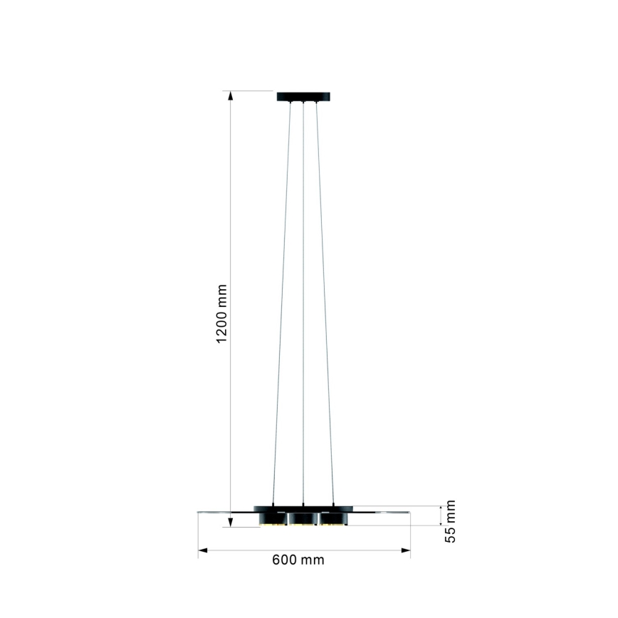 Wofi 5006-302 - LED pendel dæmpbar LANNION LED/19W/230V