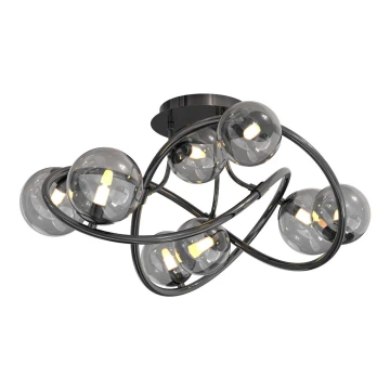 Wofi 9014-805 - LED loftlampe NANCY 8xG9/3,5W/230V sort krom