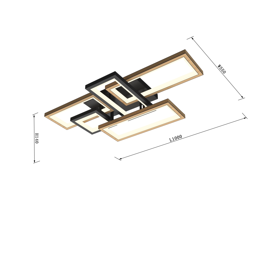 Wofi 9022-506 - LED loftlampe dæmpbar MATERA LED/60W/230V