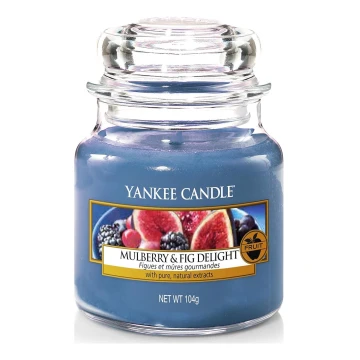 Yankee Candle - Duftlys MULBERRY & FIG DELIGHT lille 104g 20-30 timer